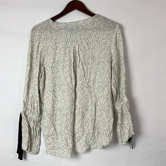 Zara polka Dotted Blouse with ties on sleeves - Picture 5 of 6